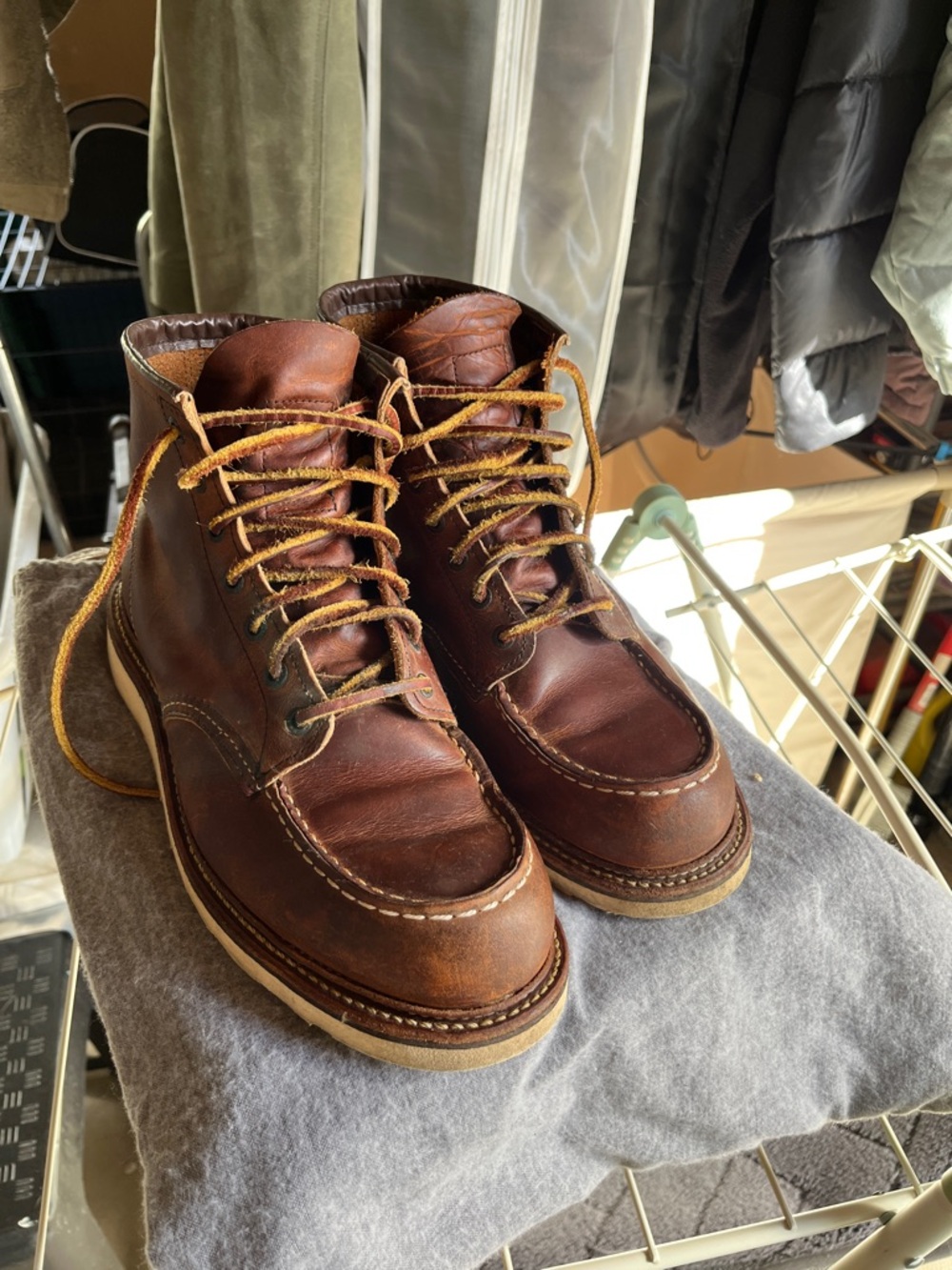 Red Wing Heritage #1907 Classic 6” Moc Toe Boots - Copper Rough and Tough Mens10